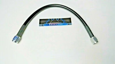 Línea de alimentación de aceite turbo 18" negro PTFE acero trenzado -4An Str x Str hecho en EE. UU. Foto 1 de 4