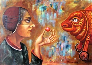 ORIGINAL PAINTING OIL canvas MODERN CONTEMPORARY ART surrealism by Pronkin 2023 - Picture 1 of 12