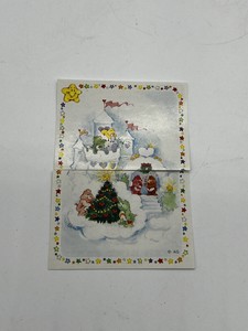 Vintage 1985 Care Bears Sticker Trading Card 149 & 150 Panini Christmas Puzzle