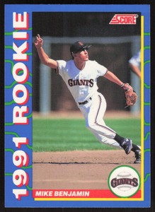 1991 Score Rookies   Mike Benjamin #25 San Francisco Giants