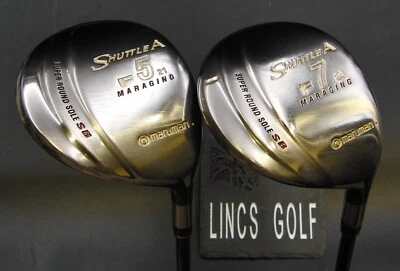 Set of 2 Ladies Maruman Shuttle A 21° 5 & 24° 7 Woods Ladies Graphite Shafts - Image 1 of 4