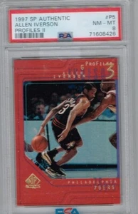 1997-98 SP Authentic Profiles II Allen Iverson #P5 HOF  PSA 8  4804 - Picture 1 of 1
