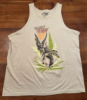 Camiseta sin mangas XXL Universal Studios para hombre color tostado Jurassic World estampado gráfico Foto 1 de 4