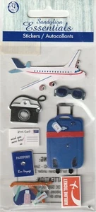 Sandylion Essentials Vintage TRAVEL BY PLANE Passport Theme 22862 FAST FREE ship - Picture 1 of 1
