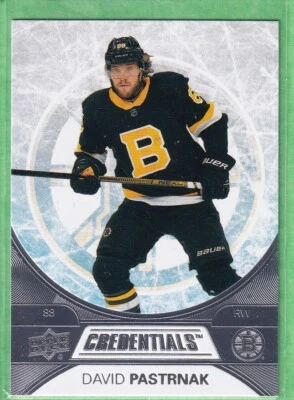 2021-22 Upper Deck Credentials #49 David Pastrnak Boston Bruins - Image 1 of 2