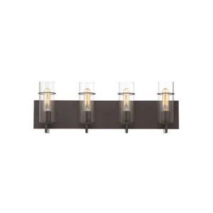 Eurofase Pista 4-Light Bathbar, Bronze/Clear - 34135-020 - Picture 1 of 1