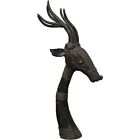 Hand carved Vintage tabletop Brass Deer Head, Home decor furniture, Tabletop Art