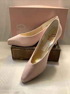 681🌟Vintage 1950-60s Dolce Mujer’s Tacones Zapatos Talla 9 Rosa Suave Vamp SIN USAR Caja - Imagen 1 de 8