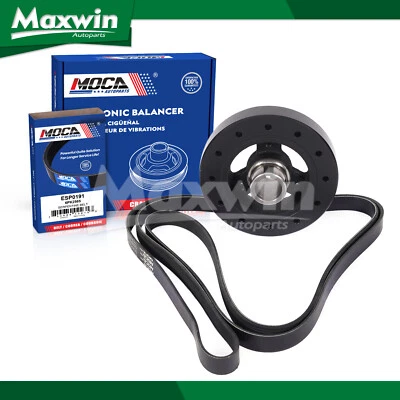 Harmonic Balancer Serpentine Belt Set Fit 88-89 Chevrolet GMC C/K1500 C/K2500 - Image 1 of 4