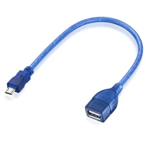 Micro B 5Pin to USB A 2.0 OTG Extension Cable | Male to Female | 0.3m - Picture 1 of 6