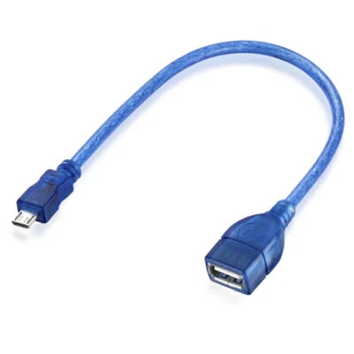 Micro B 5Pin to USB A 2.0 OTG Extension Cable | Male to Female | 0.3m - Image 1 of 4