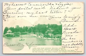 Postcard View Lake Park Springs, Nevada, MO, Medical Springs & Wells, Resort - Picture 1 of 2