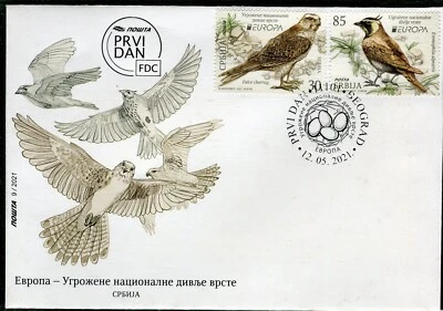 1611 - SERBIA 2021 - Europa - Birds - FDC - Image 1 of 2