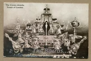LAS JOYAS DE LA CORONA, TORRE DE LONDRES VINTAGE POSTAL EN BLANCO Y NEGRO - Imagen 1 de 2