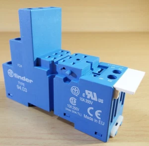 FINDER RELÉ ZÓCALO 94.03 USO GENERAL 11PIN DINRAIL TORNILLO MONTAJE 10A 300V - Imagen 1 de 10