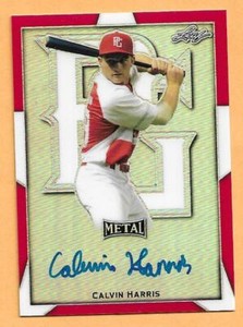 CALVIN HARRIS AUTO #4/5 2019 LEAF PERFECT GAME METAL RED AUTO CHICAGO WHITE SOX
