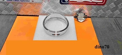 Harley Davidson ghiera maggiorata cromata x faro Softail Springer Bad Boy Dyna - Immagine 1 di 4