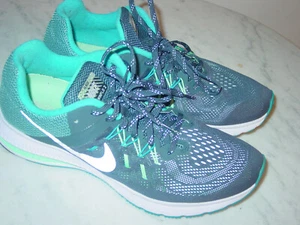 2015 Men Nike Zoom Winflo 2 Flash Dark Grey/Light Blue Running Shoes! Size 9.5 - Picture 1 of 12