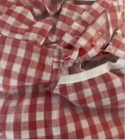 Longaberger  Small Picnic Basket Liner - Red Gingham Cover