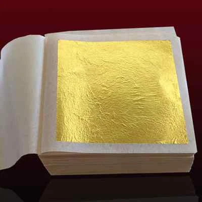 HOJAS SUELTAS COMESTIBLES/DECORATIVAS PAN DE ORO - 24 QUILATES - 9CM X 9CM - TAMAÑO ENORME Foto 1 de 2