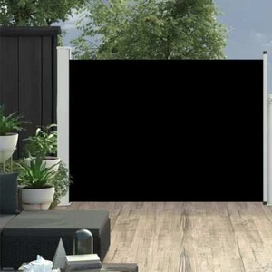 NNEVL Patio Retractable Side Awning 100x500 cm Black - Picture 1 of 8
