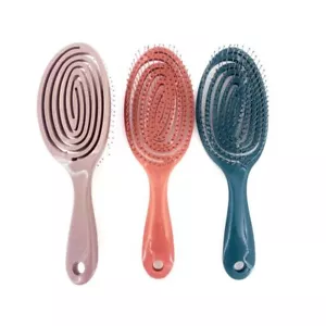 Elastic Massage Combs - Relaxing Portable Hair Brush Scalp Wet Wavy Head Brushes - Picture 1 of 20