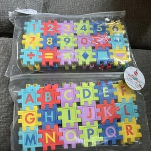 2X ANKYO PUZZLE VERBINDER: Alphabet (54 ct) & Zahlen (54 ct) STIEL Alter 4+ - Bild 1 von 4