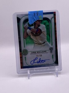 2022 Topps Tribute Tribute Auto Green /99 Luke Williams #TA-LW Rookie Auto RC