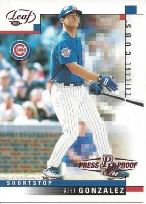 2003 Leaf Press Proof Red Alex Gonzalez 139 Cubs - Image 1 of 2