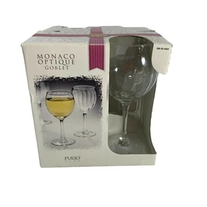 Furio Home Monaco Optique 4 Pack Goblets 14 oz Wine Clear Glasses New Barware - Picture 1 of 6