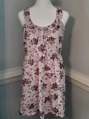 LEI Y2K Vestido Floral Juniors Grande 100% Algodón Life Energy Intelligence Rosa Foto 1 de 4