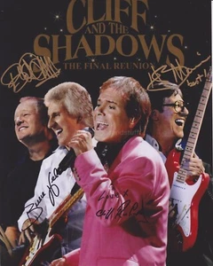 Cliff Richard and The Shadows HAND Signed 8x10 Photo Hank Marvin Autograph B - Picture 1 of 2