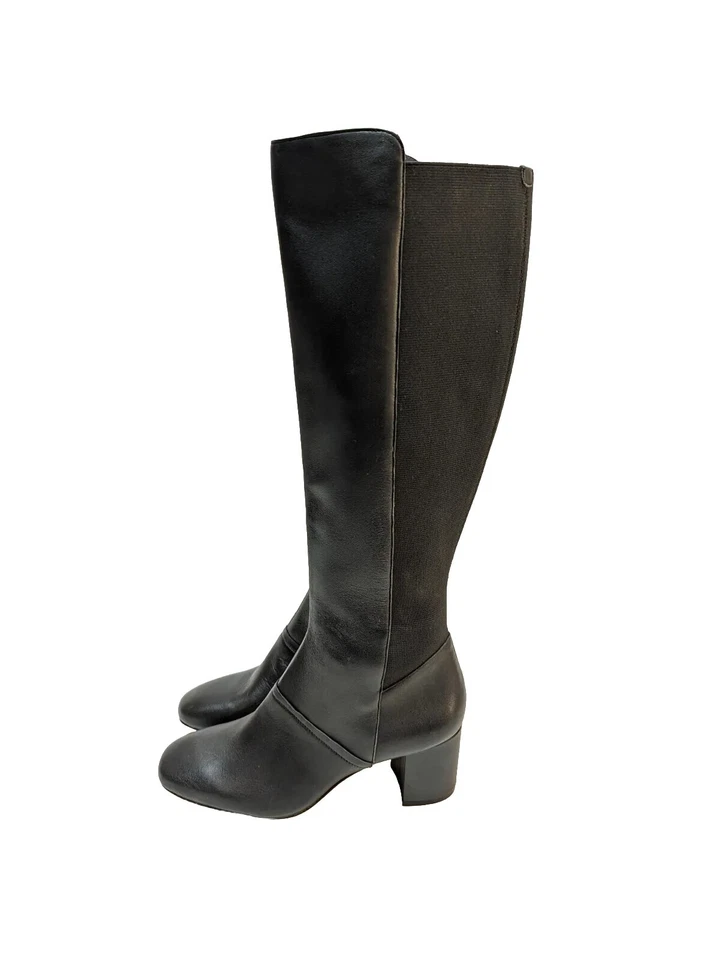 Botas de equitación de cuero Enzo Angiolini para mujer 6 M Shobi negras con cremallera lateral altas  Foto 1 de 4