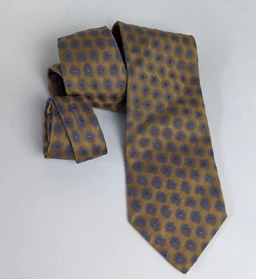 DENIAL HECHTER Golden Blue Silk tie Made in Italy - Image 1 of 4