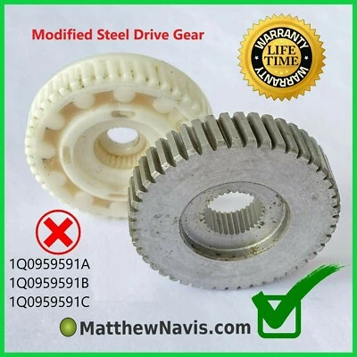 Kit de reparación de motor techo corredizo VW EOS engranaje interior ACERO actualización 1Q0959591 ABC - Imagen 1 de 4