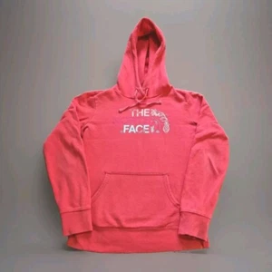 North Face Hoodie Womens Small Pink Sweatshirt Drawstrings Long Sleeve Hood TNF - Picture 1 of 8