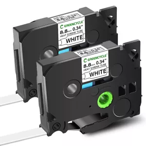 Cinta de etiqueta de tubo termorretráctil para Brother HSe-221 8,8 mm 0,34"" para PTD210 D400 2PK - Imagen 1 de 8