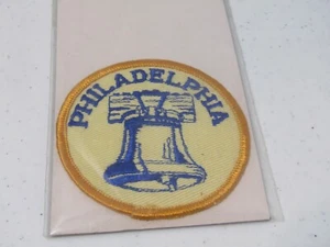 OLD VINTAGE PHOLADELPHIA LIBERTY BELL PATCH JACKET SHIRT PATCH NEW OLD STOCK - Picture 1 of 1