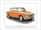 ALFA ROMEO GIULIA - Fine Art Print  A4 size - Classic 1960's Italian Saloon Car