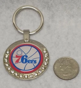 Philadelphia 76ers NBA Licensed Premium Rhinestone Keychain w/ split ring - Picture 1 of 2