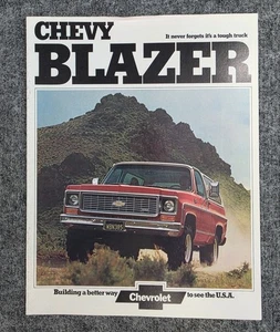 Chevrolet Blazer 1974 folleto camioneta pickup original vintage 4x4 especificaciones de colección - Imagen 1 de 6