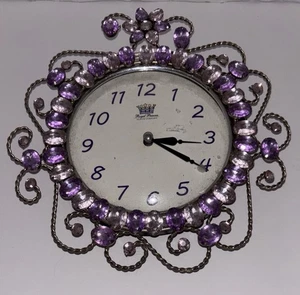 2004 Royal Princess Silber lila & rosa Edelsteine Uhr von Sterling & Noble  - Bild 1 von 5