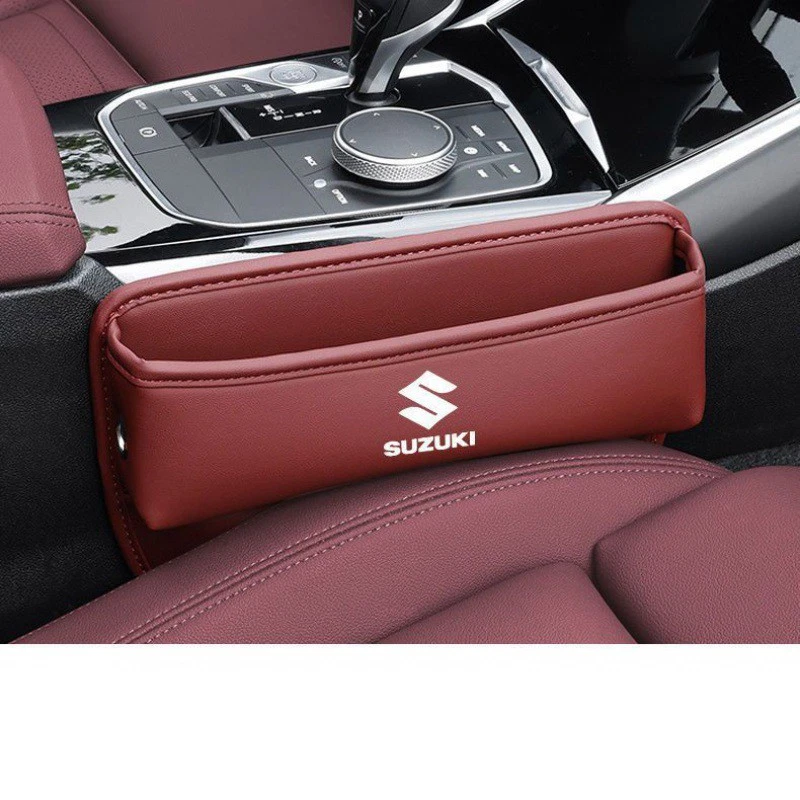 Органайзер держатель телефона коробка для хранения заполнитель зазоров автомобильное сиденье для Suzuki красная кожа - Изображение 1 из 1