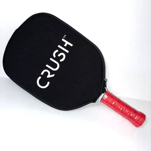 Crush Pickleball Paddel Freestyle 16 mm Raw Carbon Fiber roter Griff - Bild 1 von 5