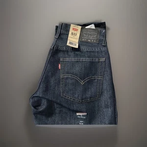 Levi's Dunkelblau 511 Slim Denim Jeans Herren Größe 18 W29 L29 Neu - Bild 1 von 7