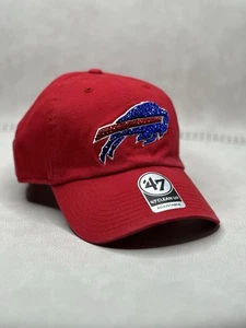 Red Buffalo Bills Bling Hat '47 Brand Clean Up Adjustable Hat - Bild 1 von 5