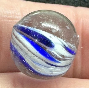 peewee+ SWIRL MARBLE .58" HANDMADE ANTIQUE toy GERMAN 14.8 mm EOD cloud end day - Picture 1 of 14