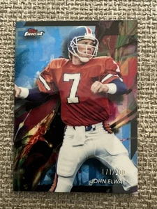 2024 Topps Finest John Elway Blue Refractor /200 Denver Broncos Hall of Fame 🔥 - Bild 1 von 2