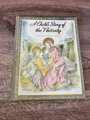 Vintage 1943 Hardcover - A Child's Story of the Nativity - Louise Raymond Foto 1 de 4