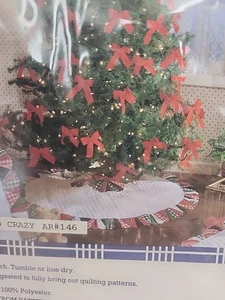 The Arch Home Collection Vintage Quilted Christmas Tree Skirt 50x50 Style New - Picture 1 of 6